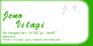 jeno vilagi business card